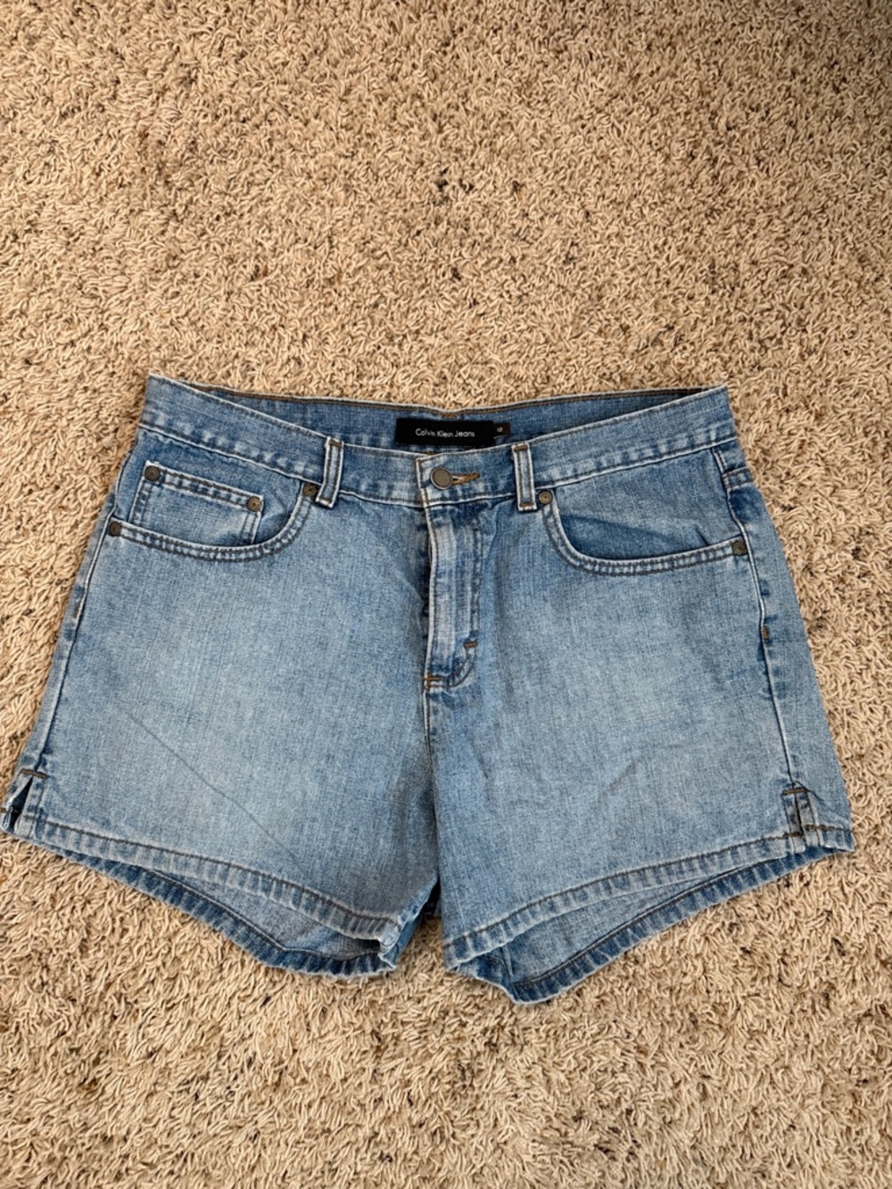 Calvin Klein Jeans Light Blue Denim Women's Shorts